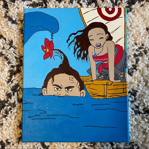 Disney Moana Handmade Wall Art Painting Decor